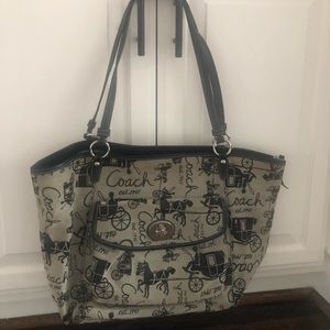 Black coach tote